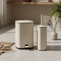 Trash Can & Toilet Brush Set